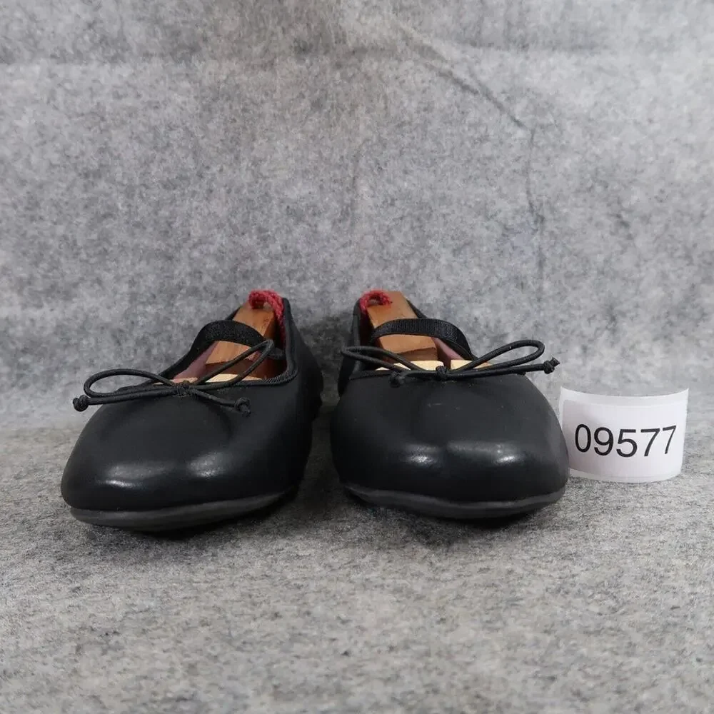 Wonder Nation Shoes Kids 4 Ballet Flats Bow Black Foot Strap Classic Girls Dress